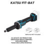 KATSU FIT-BAT 21V Brushless Meuleuse Droite sans Fil, avec Moteur sans Balais, Mandrin de 6mm et 4 Vitesses Variables, sans Batt