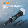 KATSU FIT-BAT 21V Brushless Meuleuse Droite sans Fil, avec Moteur sans Balais, Mandrin de 6mm et 4 Vitesses Variables, sans Batt
