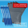 Lot de 100 sacs postaux pour vêtements, Emballage Colis Vetement, avec fermeture autocollante Gris 35,6 x 53,3 cm + 5 stylos à b