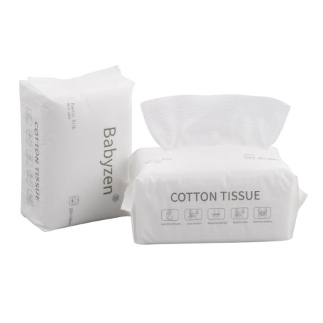 Cozlly Lot de 200 Serviettes Jetables Visage, Lingettes Sèches Jetables Ultra Douce, 100% Coton, Non Pelucheux, pour Peaux Sensi