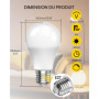 Ampoule E27 LED avec Telecommande, ampoules led 9W(équivalent 60W) Ampoule LED E27 Dimmable 3000K-6000K, Ampoule Télécommande av