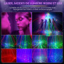 BrightWish Jeux de Lumière DJ Professionnel RGB avec Effets Stroboscopiques et Laser, Télécommande IR, Éclairage de Scène pour S