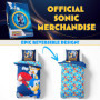 SONIC THE HEDGEHOG Housse de Couette et Taie d'oreiller Garçon, 1 Set de Linge de Lit pour Enfant et Ado