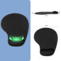 TRIXES Coussin de Confort en Caoutchouc Noir Poignet Gel Reste Soutien Souris Tapis Souris