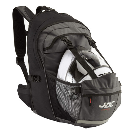 JDC Sac à Dos Moto étanche 24 L avec Espace pour Le Casque, Extensible à 36 L – Frontier