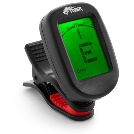 TIGER CT-99 Accordeur de guitare, accordeur chromatique à pince pour guitare électrique, acoustique, basse, ukulélé, violon et b