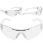 Kurtzy Lot 12 Lunettes de Sécurité - Verres Transparents & Pont-de-Nez Caoutchouc - Tenue Sécurisée - Lunette Anti-Rayures - Équ