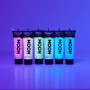 Moon Glow Néon UV intense Peinture pour le visage et le corps – 12 ml (lot de 6)