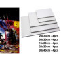 Artme Panneaux en toile/Panneaux 20pk - 15x20,20x20,30x30,24x30,30x40cm Tailles assorties / 280GSM / 100% Coton/Blank/Triple app