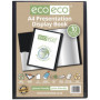 eco-eco Eco042x2 Lot de 2 porte-vues 10 pochettes en plastique Noir Format A4 50% recyclé