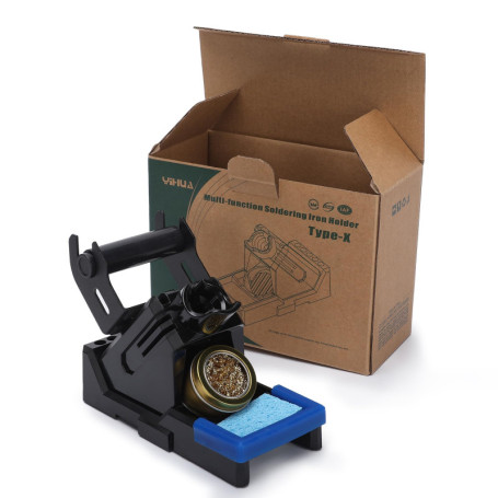 YIHUA X-2 Support de fer à souder résistant à la chaleur avec support de bobine à souder nettoyeur de pointe en laine de laiton 