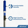 WinHux® Plumeau Telescopique 3,4 mètres Manche Extensible très Longue, Flexible et Lavable
