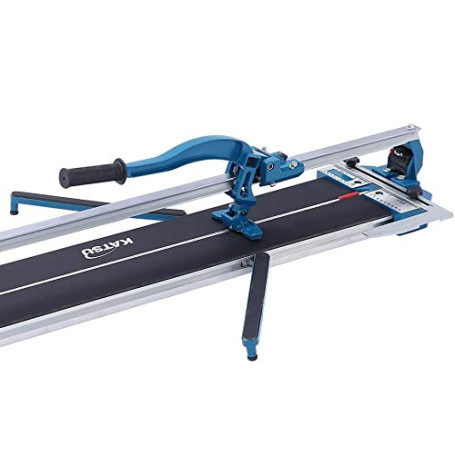 KATSU 600mm Coupe-Carreaux Manuel Professionnel avec Rail Coulissant Unique et Guide Laser, Aluminium Base, pour Coupe de Précis