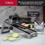 7-en-1 Réglable Acier Inox Mandoline Cuisine Coupe Legume Multifonctions - Mandoline Professionnelle Cuisine - Trancheur de Légu