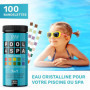 100 Bandelettes Spa et Piscine 7 en 1 - Test Brome, pH, Dureté et Chlore Rapide et Fiable - E-book Inclus - JNW Direct