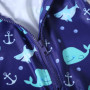 Swimbubs Maillot de Bain Anti-UV pour bébé garçon Protection Solaire Rashguard UPF50, Baleine Bleue, 6-12 Mois