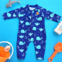 Swimbubs Maillot de Bain Anti-UV pour bébé garçon Protection Solaire Rashguard UPF50, Baleine Bleue, 6-12 Mois