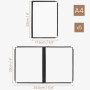 Belle Vous Protege Menu A4 - Lot 5 Porte Menu Restaurant 2 Page Double Face Style Américain - Pochette Menu Noires avec Coins Pr