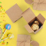 Belle Vous Lot de 100 Boite Cadeau Craft Marron - 5 x 5 x 5 cm - Petite Boite Carton avec Corde de Jute pour Cadeau de Fêtes, Ma