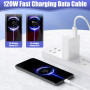 2 Pièces 120W USBC Cable, 1,5M 6A Câble USB Type C Charge Rapide pour Recharge, Câble Turbo de Charge Compatible avec 14/13/10T/