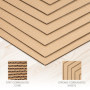 Belle Vous Papier Kraft Ondulée Marron (Lot de 100) - 18 x 12,5 cm - Carton Ondulé d’Emballage de 2,8 mm d’Épaisseur pour le Cou