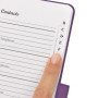 Carnet d'adresses - Répertoire A à Z - Couverture rigide avec stylo - Format A5 (Violet)