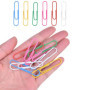 AvoDovA 100PCS Trombones Coloré, 50mm Moyen Trombones, Métal Paperclip avec Revêtement en Plastique, Coloré Papier Clips avec Bo