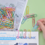 100 Pcs Trombones Multicolores en Métal, Grandes Trombone 50 mm avec Boîte de Plastique pour l’École Papier Bureau Fichier