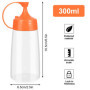 3 PCS Bouteille à Sauce Plastique, 300 ml Bouteille à Condiments avec Capuchon, Condiments Squeeze Bouteilles, Presser Les Boute