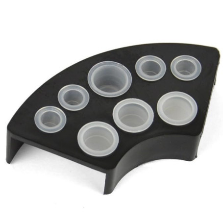 300 Pieces Tatouage Tasses avec 2 Porte-Gobelets de Tatouage, Coupes D'Encre Tatouer 3 Tailles, Tatouage Tasses en Plastique Pre