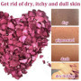 200g Pétales de Rose Véritables, Naturel Pétales de Roses pour Bain des Pieds Spa, Séchées Pétale Rouge de Fleur Confettis pour 