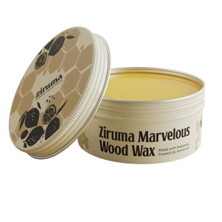 Cire d'abeille avec huile de citron et huile de lin pour bois [7 oz] - Cire en pâte de qualité alimentaire idéale comme conditio