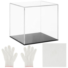 Belle Vous Boite Acrylique Transparente - Vitrine en Forme de Cube 12,5 x 12,5 x 12,5 cm - Boîte de Rangement Anti-Poussière pou