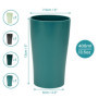 Belle Vous (Lot de 4) Gobelet Plastique Reutilisable - 400 ml Gobelets Réutilisables & Incassables - Verre Plastique Reutilisabl