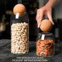 BELLE VOUS Lot de 3 Bocaux en Verre avec Couvercle en Liège - 3 Tailles de Pots à Épices - Bocal de Conservation Alimentaire - B
