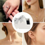 Wisebom 2 PCS Petit Boite Cadeau, Boite Bijoux Cadeau Carré, Ecrin Bijoux avec Nœud, Coffrets Cadeaux Bague Vide, Couvercle Boît
