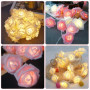Jinlaili Guirlande Lumineuse Roses 20 LED à piles, 3 Mètres Chaude Blanche Guirlande led pour la décoration maison, Guirlande de