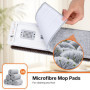 Euqvunn serpillère et Seau essoreur, Balai serpillère à Usage pour Le Nettoyage Sol avec 6 tampons en Microfibre, Seau de Lavage