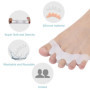 Écarteur d'orteils Hallux Valgus, 2 paires d'écarteurs en gel pour la correction du Hallux Valgus, adapté aux hommes et aux femm