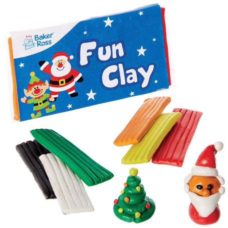 Baker Ross Argile Autodurcissante Couleurs de Noël - Lot de 8, Kit Creatif Enfant (FX390)