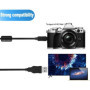 De haute qualité – Câble USB – Câble USB pour appareils photo numérique Olympus CB-USB5/CB-USB6 – Modèle compatible avec Olympus