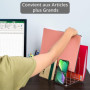 Winter Shore Rangement Acrylique pour Bureau - Organisateur Transparent à 4 Sections - Range Document pour Courrier, Papier, Env