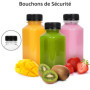 Winter Shore Petites Bouteilles Plastiques Vides 270 ml [Lot de 12] - Bouteilles Sensorielles Transparentes - Bouchon Anti-Fuite