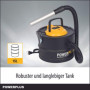 PowerPlus Aspirateur de Cendres, collecteur de poussière, adapté au Four, cheminée 1000 W, 15 litres, Noir, 0