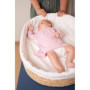 CHILDHOME, Panier à langer bébé jonc de mer, Matelas à langer, Table à langer, Housse 100% Coton incluse, Tissus certifiés Oekot