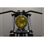 Phare de moto universel 120mm en CHROME avec lentille jaune pour Chopper, Bobber, Cafe Racer, Scrambler Project, Custom Street B