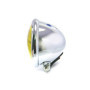 Phare de moto universel 120mm en CHROME avec lentille jaune pour Chopper, Bobber, Cafe Racer, Scrambler Project, Custom Street B