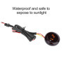 Terisass Moto numérique thermomètre jauge Guidon étanche Vision Nocturne jauge de température Affichage LED pour 12V Moto, Cours