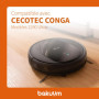 BAKUUM Pack de 4 serpillères pour Cecotec Conga 2290 Ultra. Accessoires plus longue durée et nettoyage efficace. Exclusif pour C