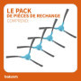 BAKUUM Lot de 4 brosses pour Cecotec Conga 2499 Ultra Genesis et 2299 Ultra Home et 2299 Inertial. Pack de pièces de rechange et